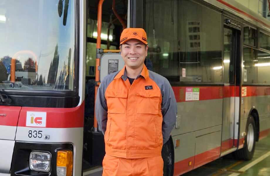 東急バス現職整備士の氏家さん
